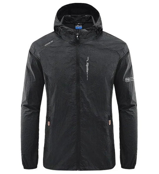 EB | Herren Windbreaker Jacke - Voller Reißverschluss und Kapuze