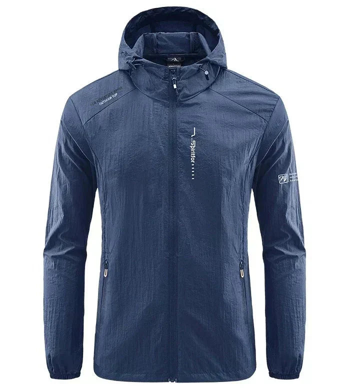 EB | Herren Windbreaker Jacke - Voller Reißverschluss und Kapuze