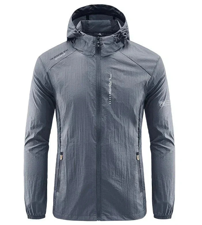 EB | Herren Windbreaker Jacke - Voller Reißverschluss und Kapuze