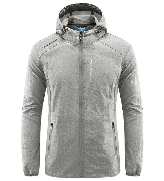 EB | Herren Windbreaker Jacke - Voller Reißverschluss und Kapuze