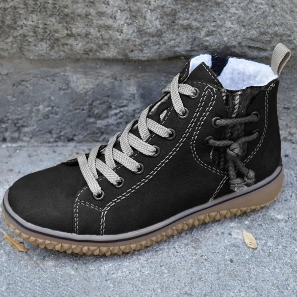 Damen Schuhe Bequem Imitationsleder Mit Warmfutter EB