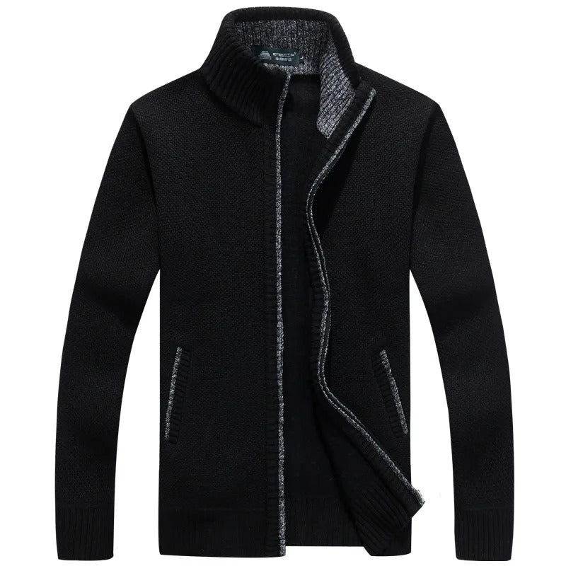 EB | Strickjacke mit Karofutter Wollmischung Warm und Stilvoll