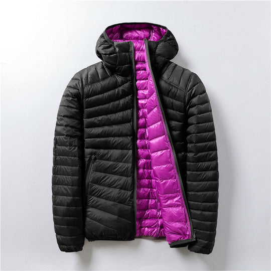 EB | Leichte Daunenjacke mit Kontrastfutter Polyester Warm und Praktisch