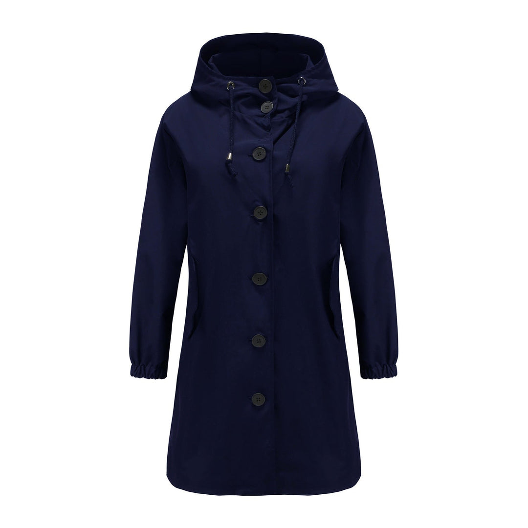 EB | Klassisch Uni mit Knopfblende für Frauen Ideal für Herbst Winter