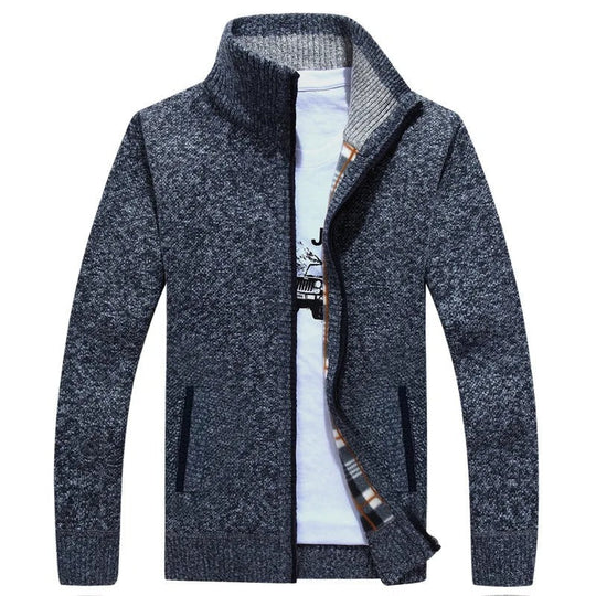 EB | Strickjacke mit Karofutter Wollmischung Warm und Stilvoll