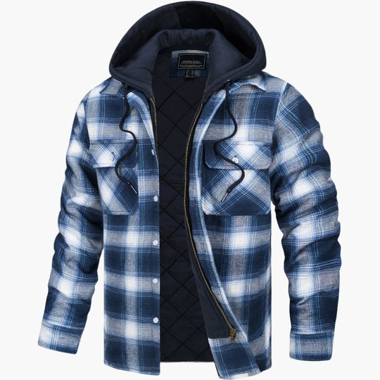 EB | Winter Flanelljacke mit Kapuze - Modischer, Gefütterter Freizeitmantel für Herbst & Winter