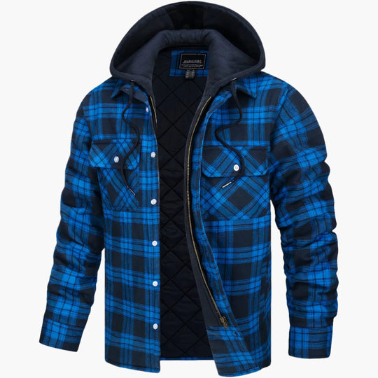 EB | Winter Flanelljacke mit Kapuze - Modischer, Gefütterter Freizeitmantel für Herbst & Winter