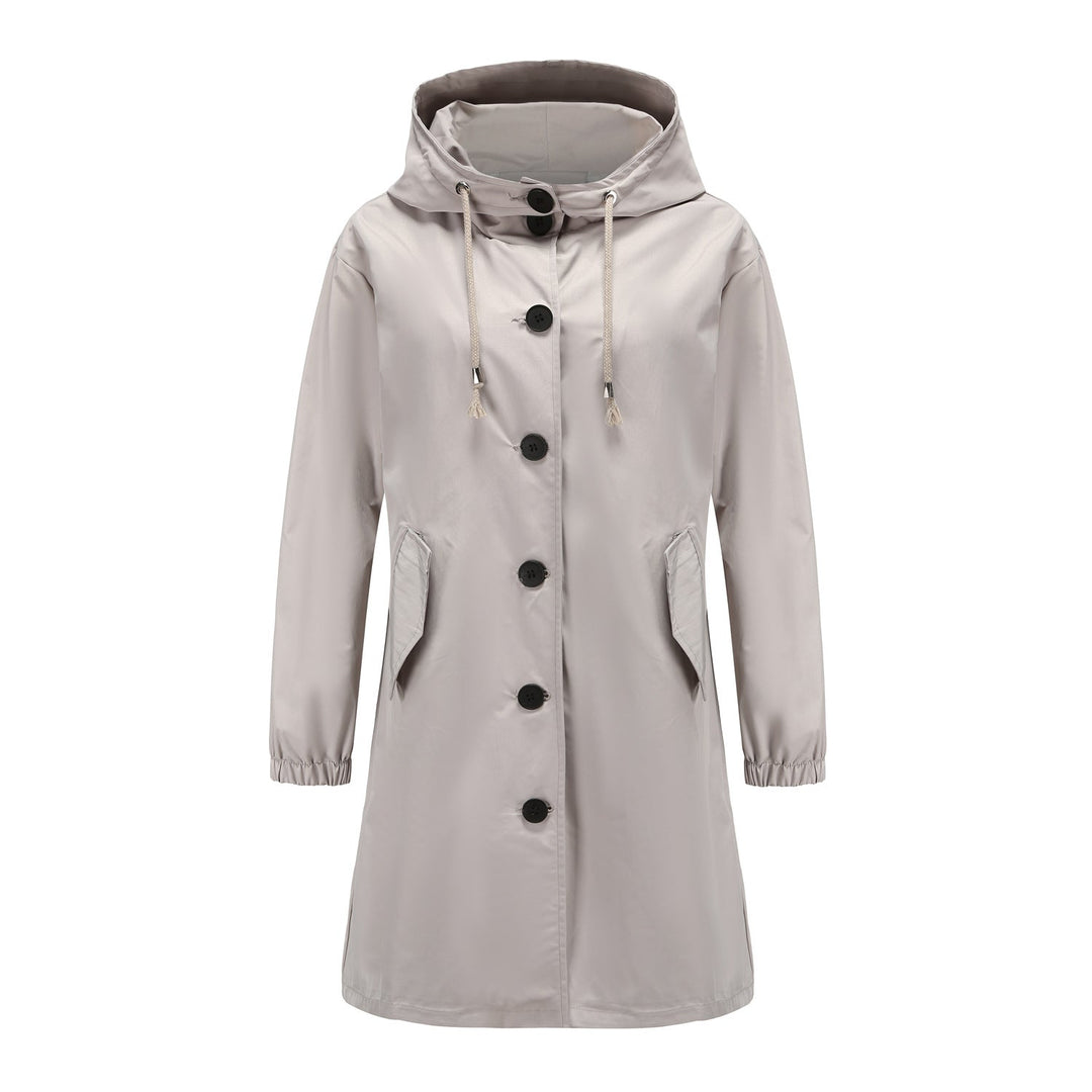 EB | Klassisch Uni mit Knopfblende für Frauen Ideal für Herbst Winter