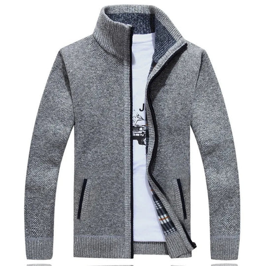 EB | Strickjacke mit Karofutter Wollmischung Warm und Stilvoll