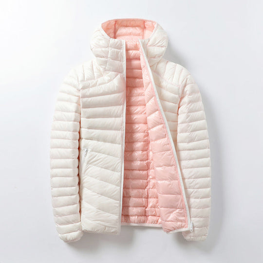 EB | Leichte Daunenjacke mit Kontrastfutter Polyester Warm und Praktisch