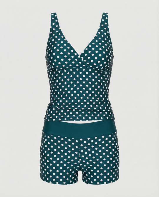 EB – Figurschmeichelnder Damen-Tankini, Tankini-Oberteil & Modische Shorts