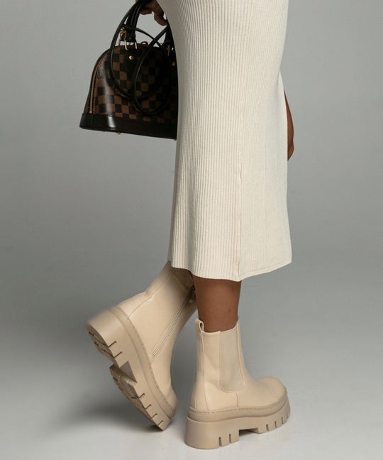 EB | Beige Kurze Stiefel
