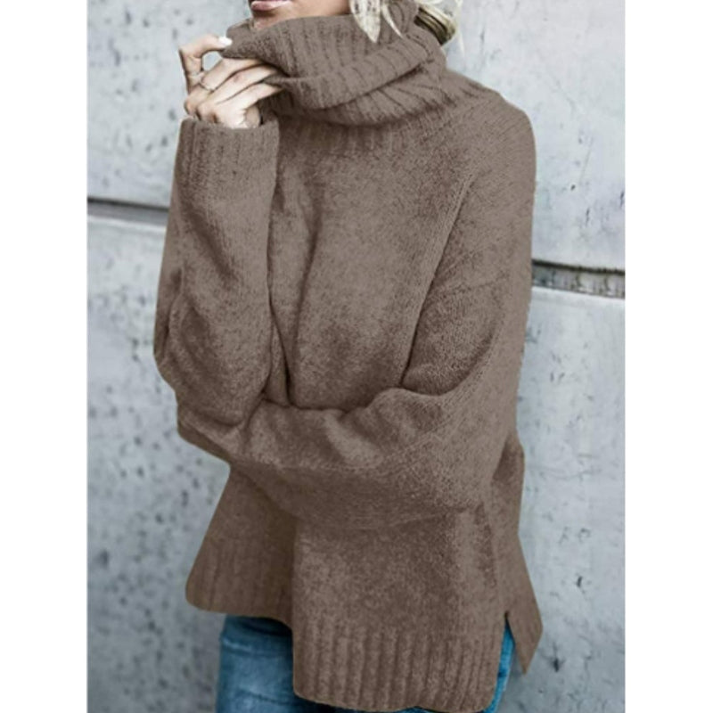 EB | Rollkragenpullover Dickstrick Lockere Passform Weich und Komfortabel