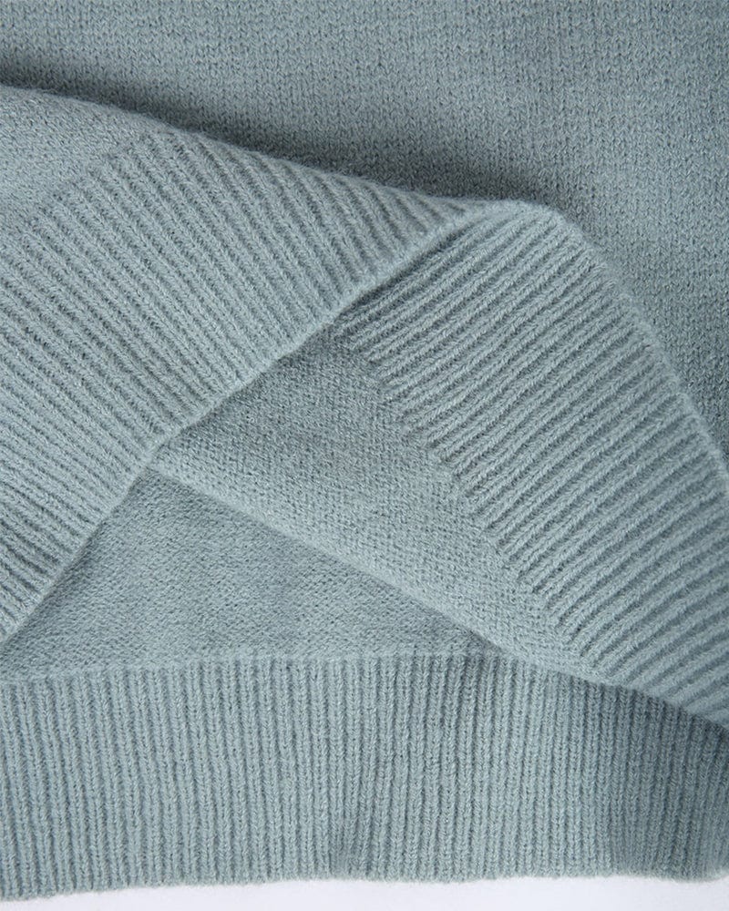 EB | Strickpullover Fair Isle-Muster Rundhalsausschnitt Lange Ärmel Rippdetails