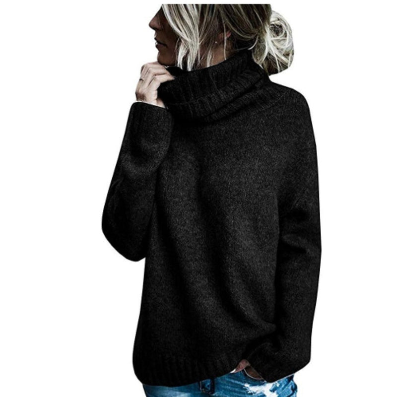 EB | Rollkragenpullover Dickstrick Lockere Passform Weich und Komfortabel