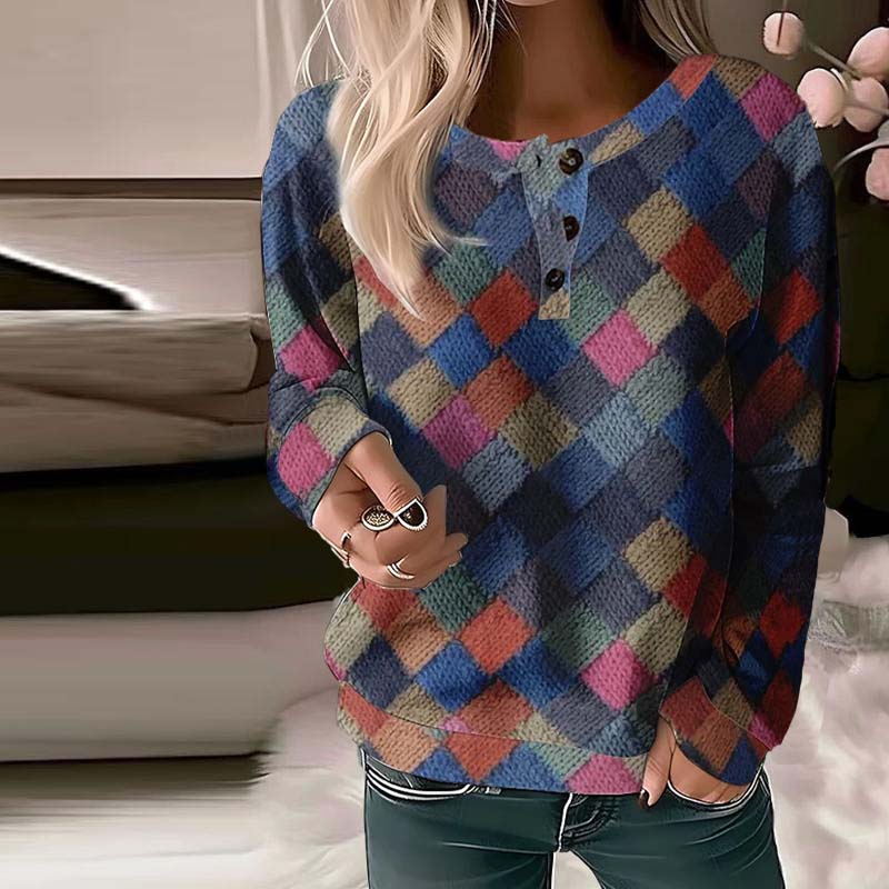 EB | Vintage Karierter Damenpullover