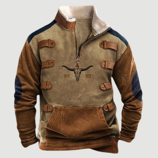 EB | Vintage Winterpullover mit Reißverschluss für Herren