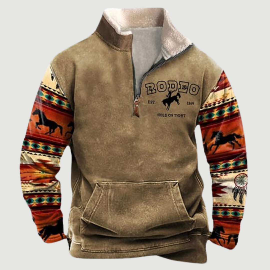 EB | Vintage Winterpullover mit Reißverschluss für Herren