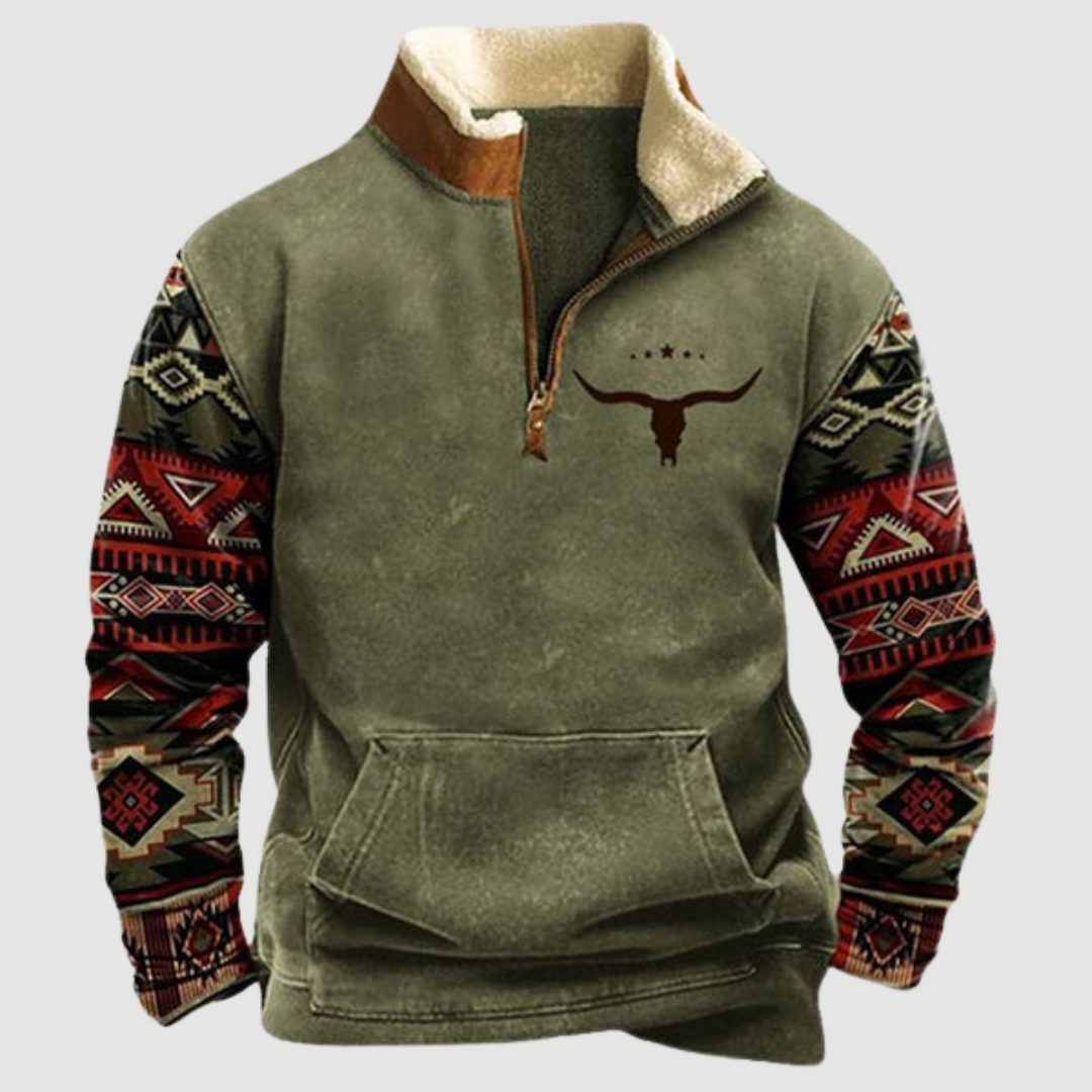 EB | Vintage Winterpullover mit Reißverschluss für Herren
