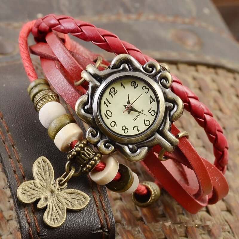 EB – Damen-Accessoire-Uhr mit Vintage-Blumenarmband