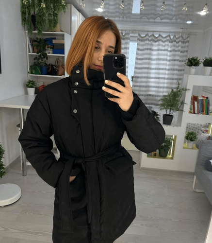 EB | Puffer-Bürojacke mit Gürtel Zuzanna