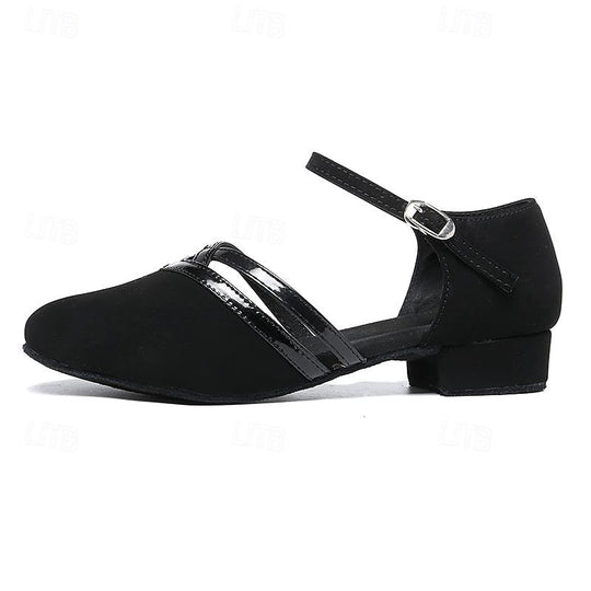 EB | Moderne Tanzschuhe für Damen - Schwarz - Hochwertiges Wild