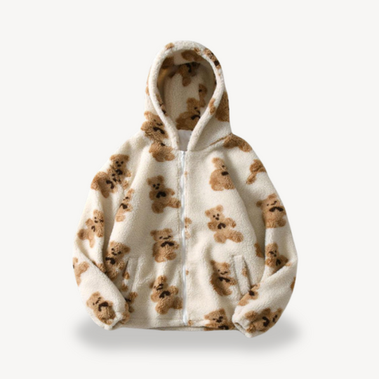 EB | Teddy Bear Muster Kapuzenjacke für Frauen