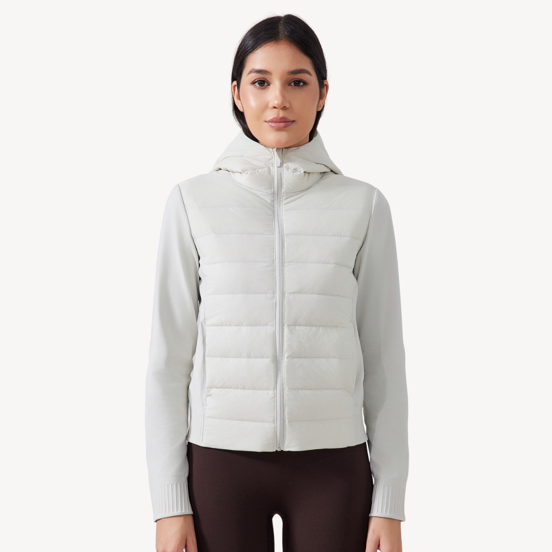 EB | Damen Hybrid Puffermantel Hoodie Jacke