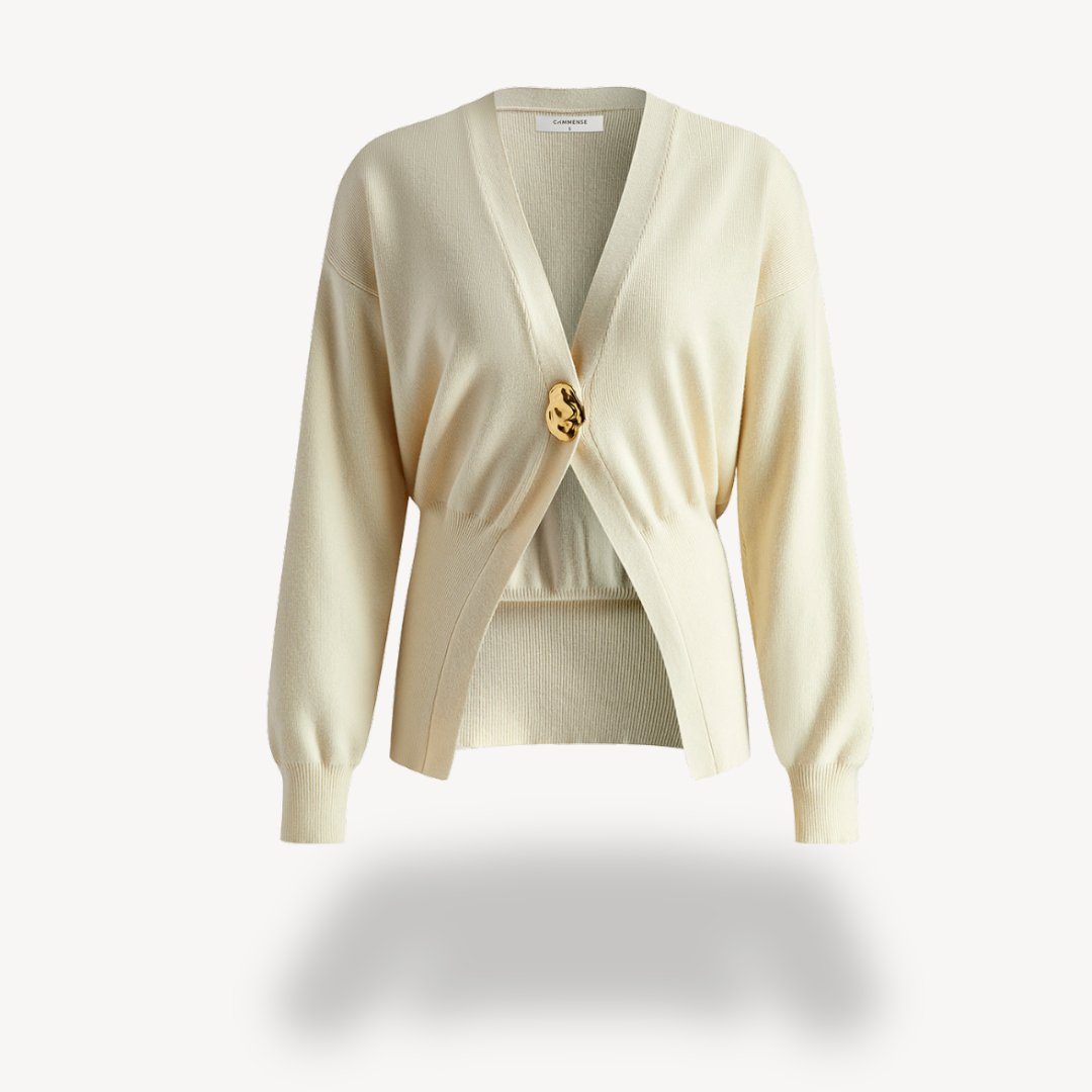 EB | Damen Strick V-Ausschnitt Cardigan Pullover
