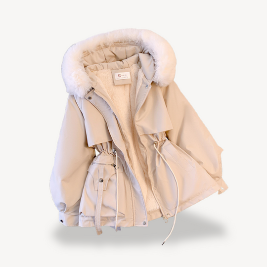 EB | Damen Kunstfell Gefütterte Parka Jacke