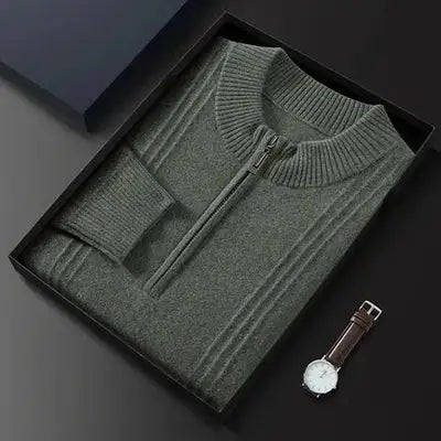 EB | Wärmer lässiger Herren-Pullover mit Halb-Zip
