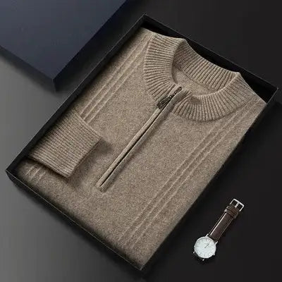 EB | Wärmer lässiger Herren-Pullover mit Halb-Zip
