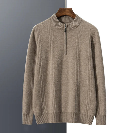 EB | Wärmer lässiger Herren-Pullover mit Halb-Zip