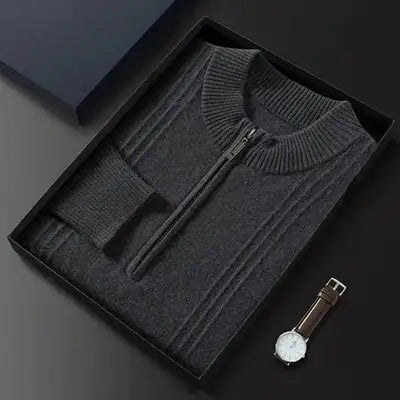 EB | Wärmer lässiger Herren-Pullover mit Halb-Zip