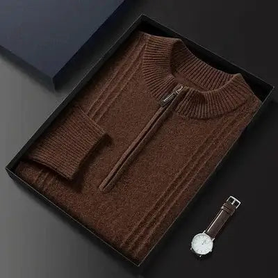 EB | Wärmer lässiger Herren-Pullover mit Halb-Zip