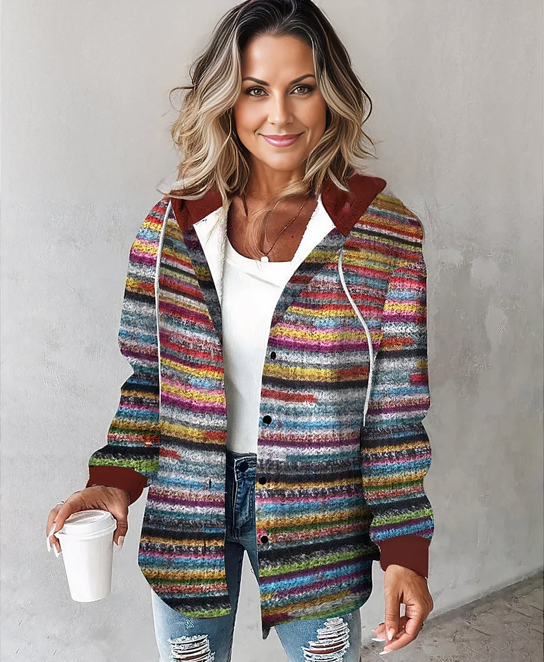 EB | Strick Damenjacke mit Kapuze – Noëlle