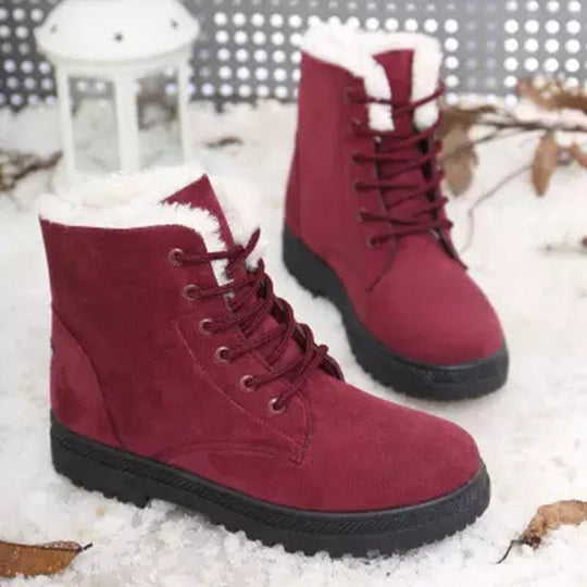 EB | Warm gefütterte Damen Winterstiefel mit Schnürung