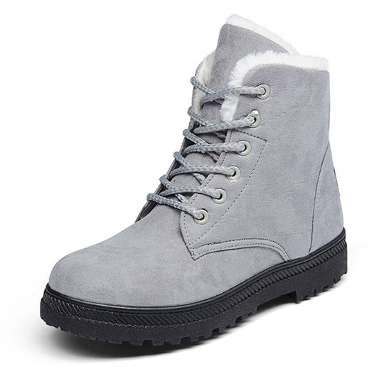 EB | Warm gefütterte Damen Winterstiefel mit Schnürung