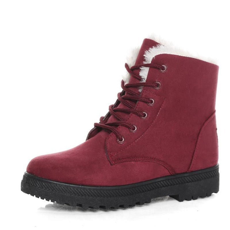EB | Warm gefütterte Damen Winterstiefel mit Schnürung