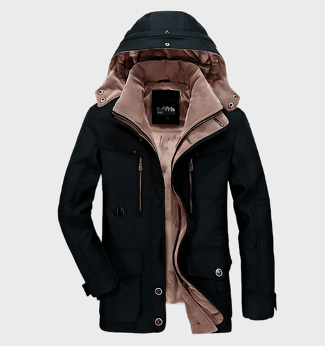 EB | Warme Herren Winterjacke mit Kapuze