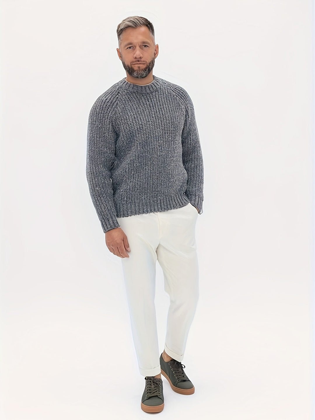 EB | Wärmer Soldaten Strickpullover für Männer