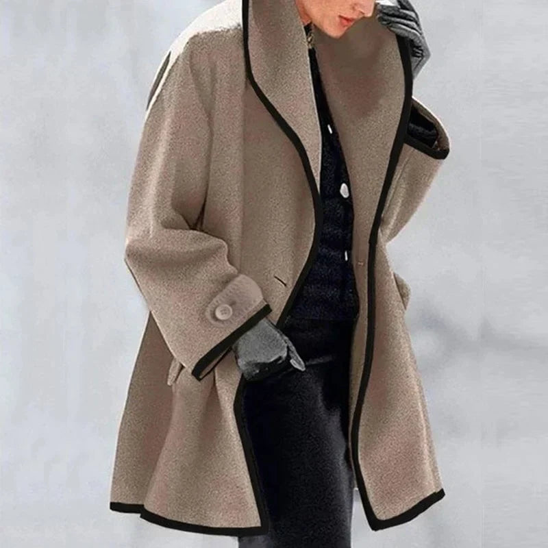 EB | Warmer Winter Wolle Damen Trenchcoat