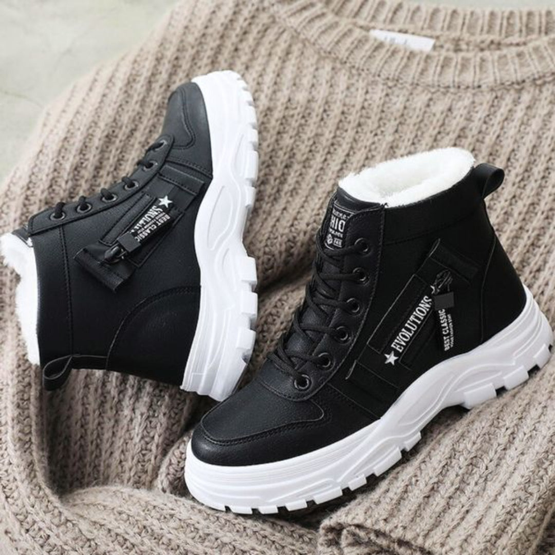 Warme Weiche Elegante Winter Damen Langlebige Stiefelette EB