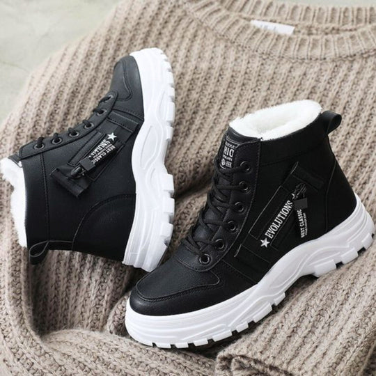 Warme Weiche Elegante Winter Damen Langlebige Stiefelette EB