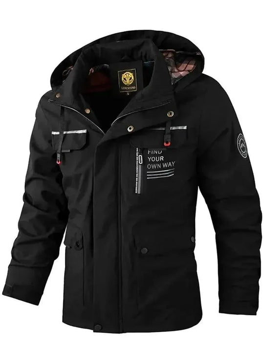 EB | Wasserdichte Kapuzen Herren Windbreaker Jacke