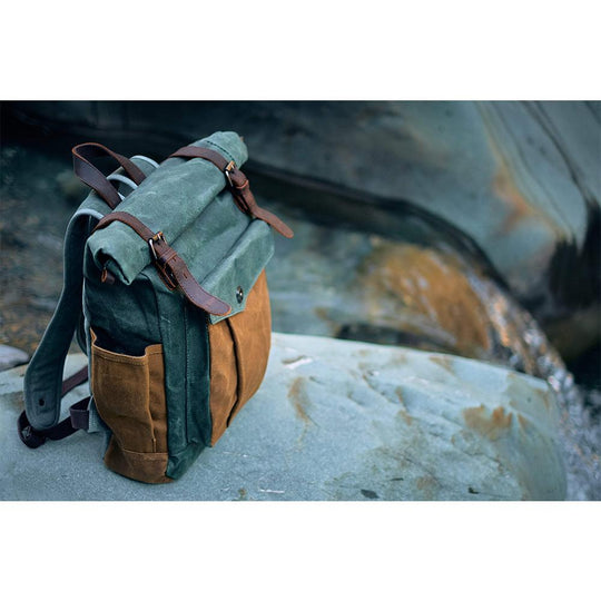EB | Canvas Rolltop Rucksack Lundastyle Nachhaltig und Stilvoll für Abenteurer