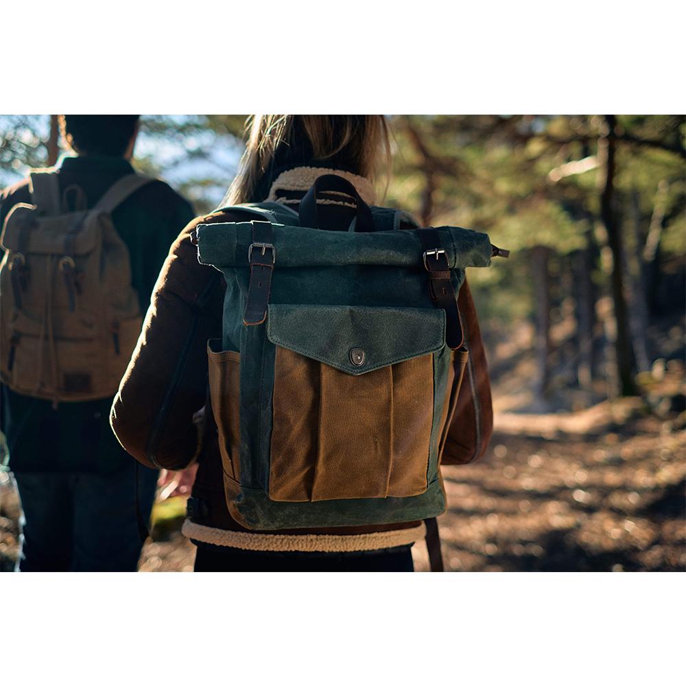 EB | Canvas Rolltop Rucksack Lundastyle Nachhaltig und Stilvoll für Abenteurer