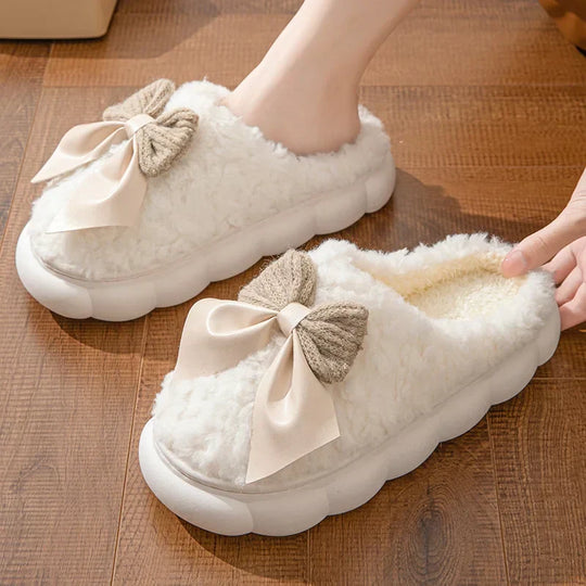 Weiche Bequeme Damen Hausschuhe Mit Schleife Hausschuhe EB
