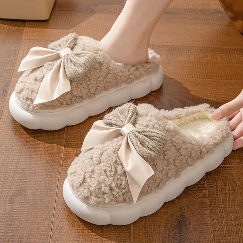 Weiche Bequeme Damen Hausschuhe Mit Schleife Hausschuhe EB