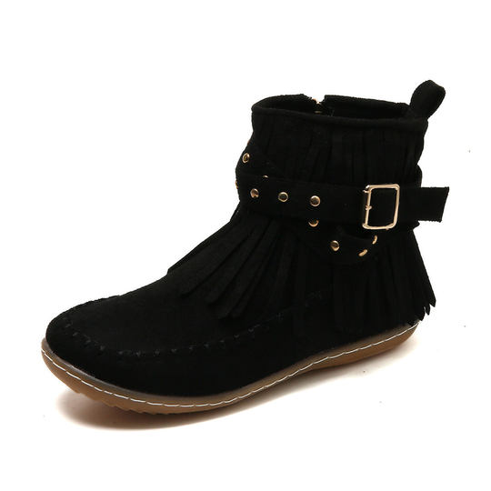 Weiche Boheme Western Damen Fransen Bequeme Stiefel EB